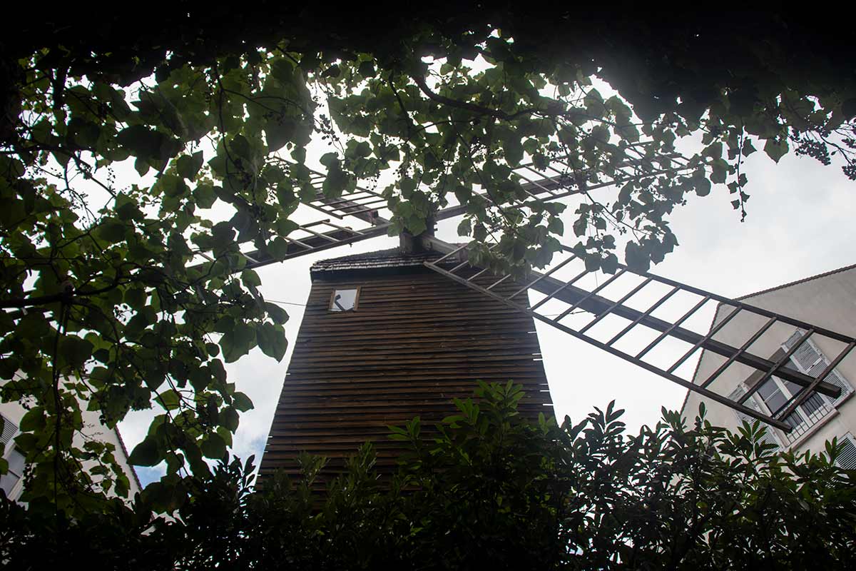 image of moulin de la galette windmill montmartre paris france