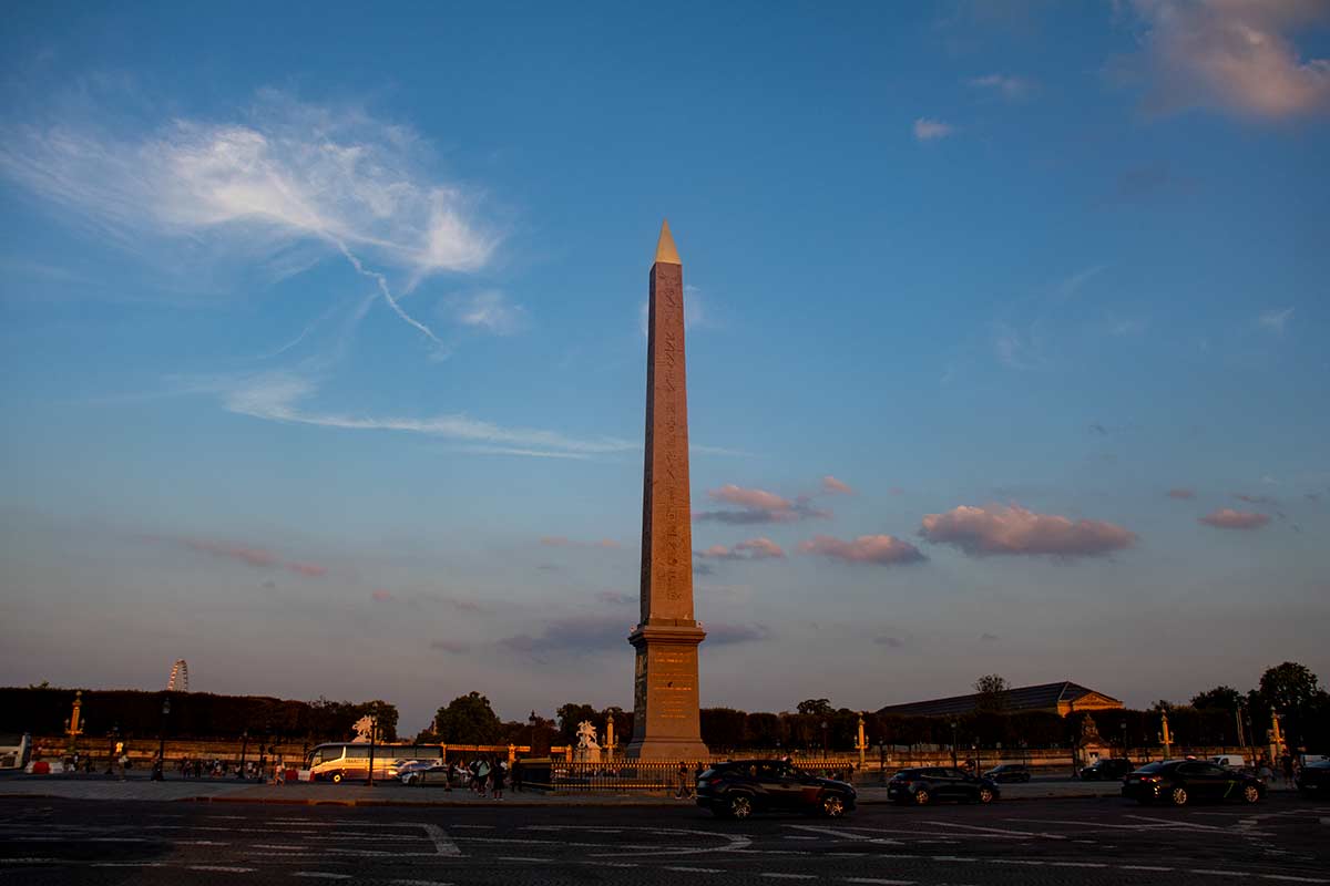 image of obelisk on. place de la Concorde Paris france