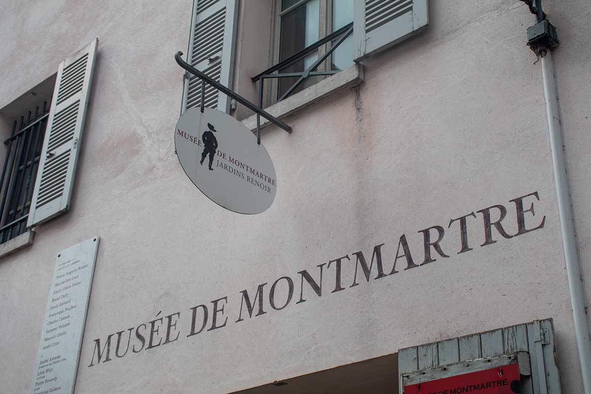 image of Montmartre museum sign Paris france