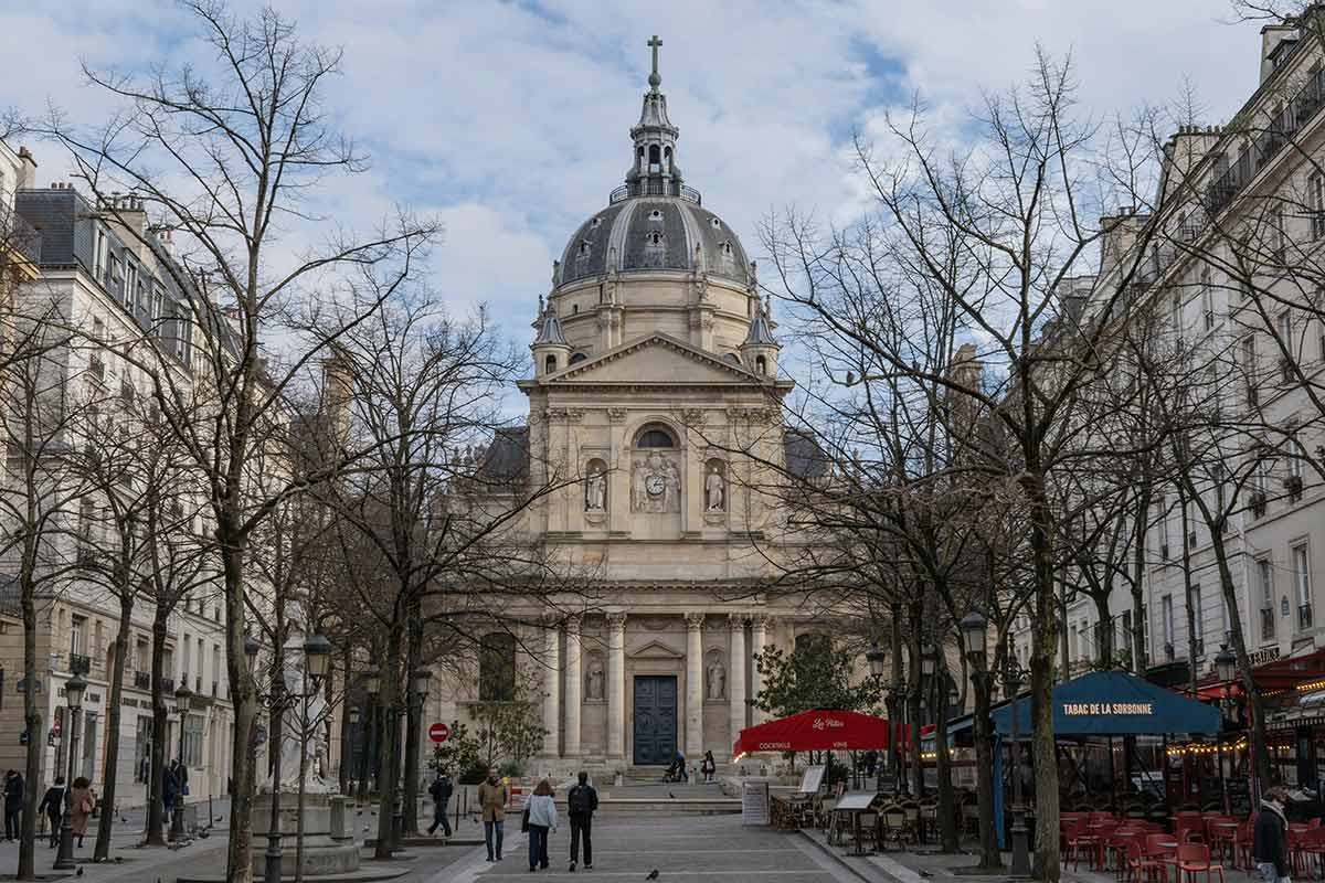 image of sorbonne chapel and main building latin quarter paris france