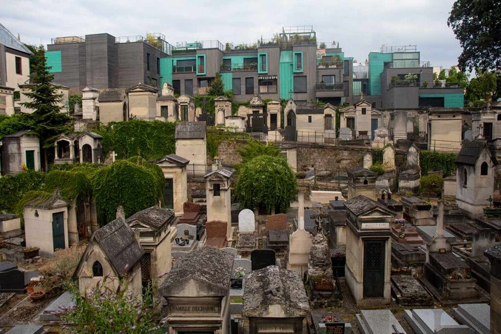 image of part of Montmartre cemetery Paris france